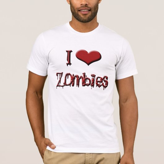 ik hou van zombies t-shirt (Voorkant)