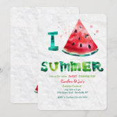 Ik hou van zomer uitnodiging (Voorkant / Achterkant)