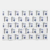 Ik hou van zomeranker en gestreept hart theedoek (Horizontaal)