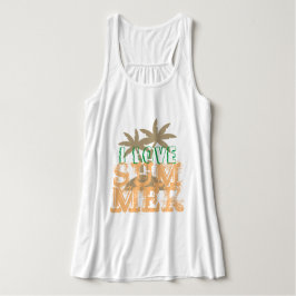 Ik hou van zomerkleurige zomervibes sublimatie tanktop