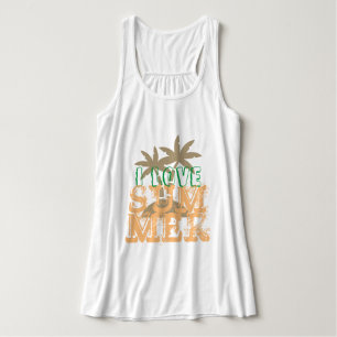 Ik hou van zomerkleurige zomervibes sublimatie tanktop