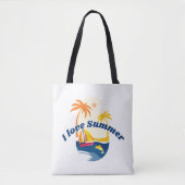 Ik hou van zomerse Canvas tas (Voorkant)
