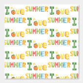 Ik hou van zomerse teksten behang (Voorkant)