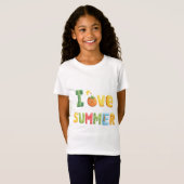 Ik hou van zomerse teksten t-shirt (Voorkant volledig)