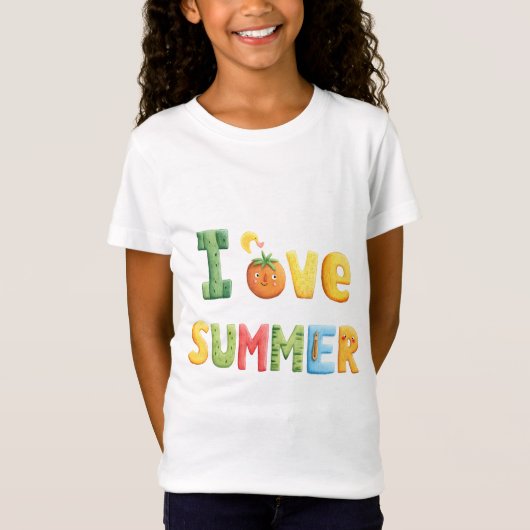 Ik hou van zomerse teksten t-shirt (Voorkant)