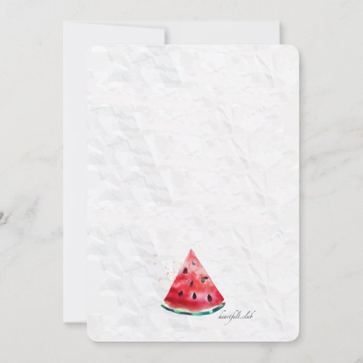 Ik hou van zomerse uitnodiging (Achterkant)