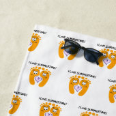 Ik hou van zomertijd blote voeten Schattige Strandlaken (In situ)