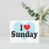 Ik hou van zondag briefkaart (Staand voorkant)