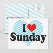 Ik hou van zondag briefkaart (Voorkant / Achterkant)