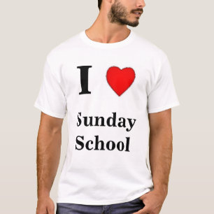 Ik hou van zondag school t-shirt