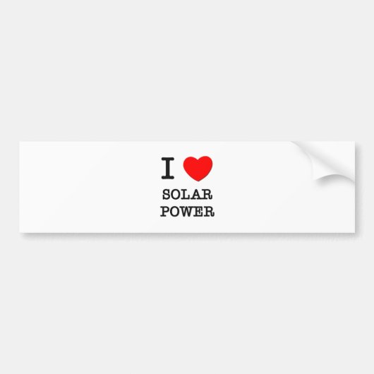 Ik hou van zonne-energie bumpersticker (Voorkant)