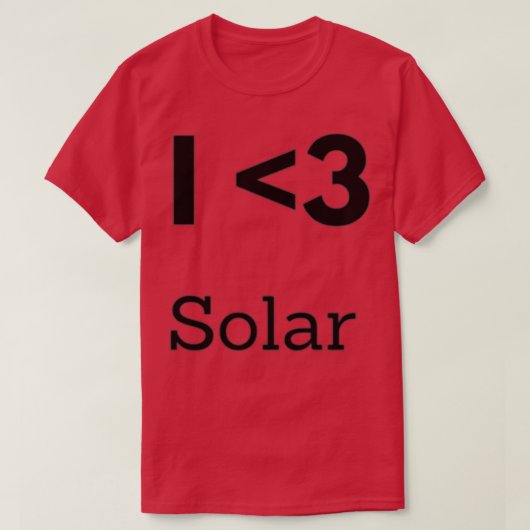 Ik hou van zonne-energie t-shirt (Design voorkant)
