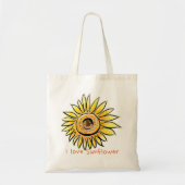 Ik hou van zonnebloem tote bag (Voorkant)