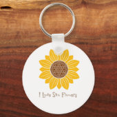 Ik hou van zonnebloemen sleutelhanger (Voorkant)