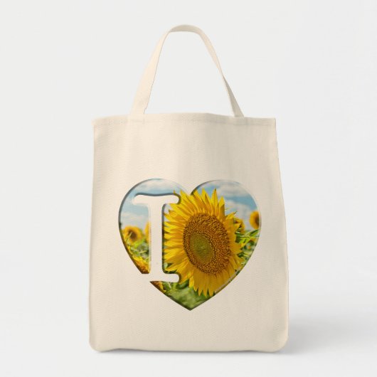 Ik hou van zonnebloemen - tote bag (Voorkant)