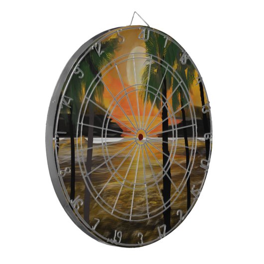 Ik hou van zonsondergang. dartbord (Voorkant Links)