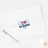 Ik hou van Zoom Ronde Sticker (Envelop)