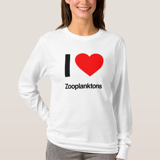 Ik hou van zoöplanktons t-shirt (Voorkant)