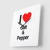 ik hou van zout en peper vierkante klok (Hoek)