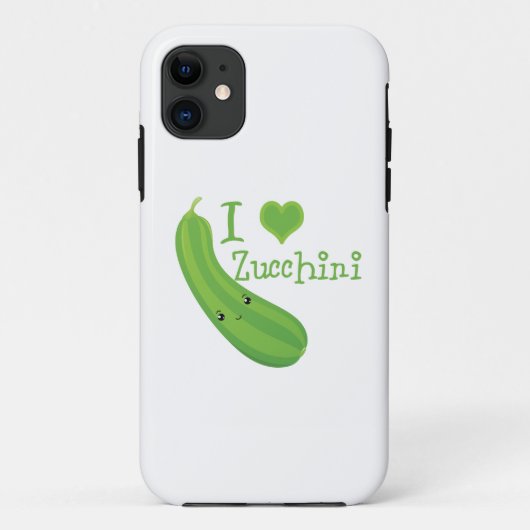 Ik hou van Zucchini glimlachend Kawaii Zucchini Case-Mate iPhone Case (Achterkant)