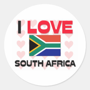 Ik hou van Zuid-Afrika Ronde Sticker