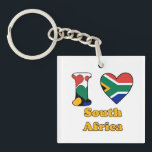 Ik hou van Zuid-Afrika Sleutelhanger<br><div class="desc">Ik hou van Zuid-Afrika-hanger Ik hou van Zuid-Afrika.</div>