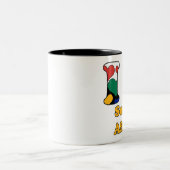 Ik hou van Zuid-Afrika Tweekleurige Koffiemok (Center)