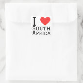 Ik hou van Zuid-Afrika Vierkante Sticker (Tas)