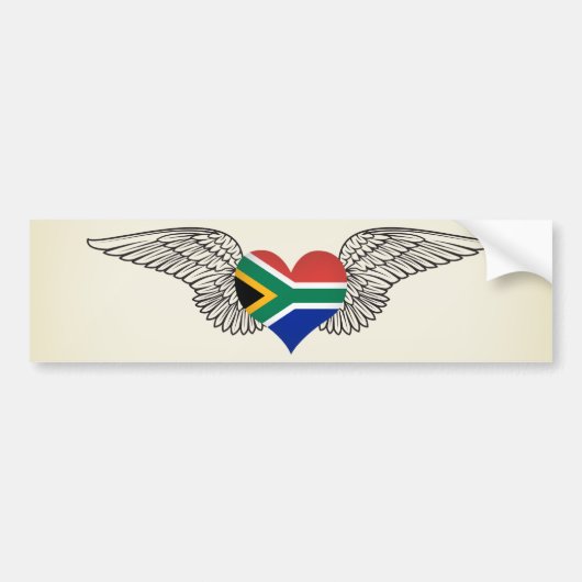 Ik hou van Zuid-Afrika - vleugels Bumpersticker (Voorkant)