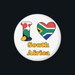 Ik hou van Zuid-Afrikaanse magneet<br><div class="desc">Ik hou van Zuid Afrika magneet. Tekst: Ik hart Zuid-Afrika. Het hart is de Zuid Afrikaanse vlag.</div>