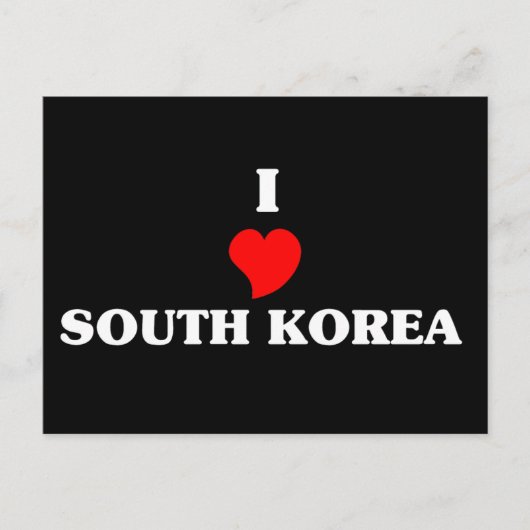 Ik hou van Zuid-Korea Briefkaart (Voorkant)