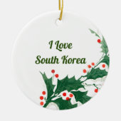 Ik hou van Zuid-Korea kerstversiering Keramisch Ornament (Voorkant)
