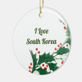Ik hou van Zuid-Korea kerstversiering Keramisch Ornament (Links)