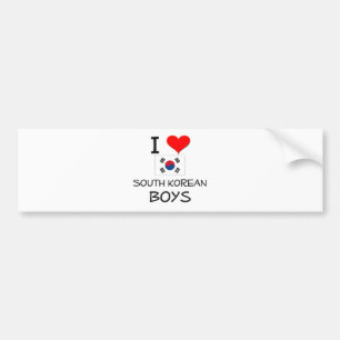 Ik hou van Zuid-Koreaanse jongens Bumpersticker