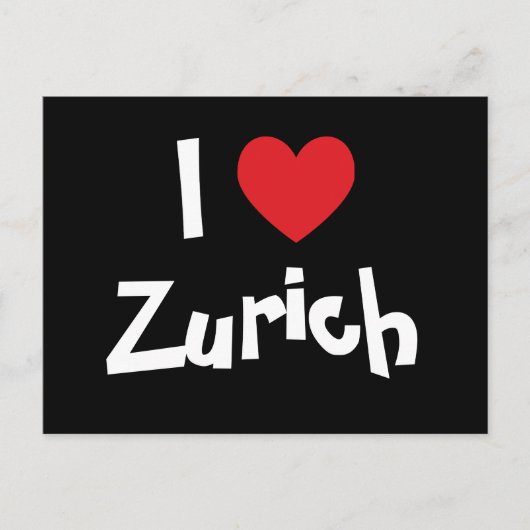 Ik hou van Zürich Briefkaart (Voorkant)