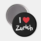 Ik hou van Zürich Magneet (Voorkant / Achterkant)