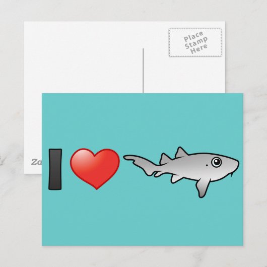 Ik hou van zuster Sharks Briefkaart (Voorkant / Achterkant)