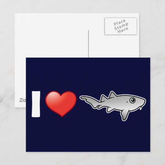 Ik hou van zuster Sharks Briefkaart (Voorkant / Achterkant)