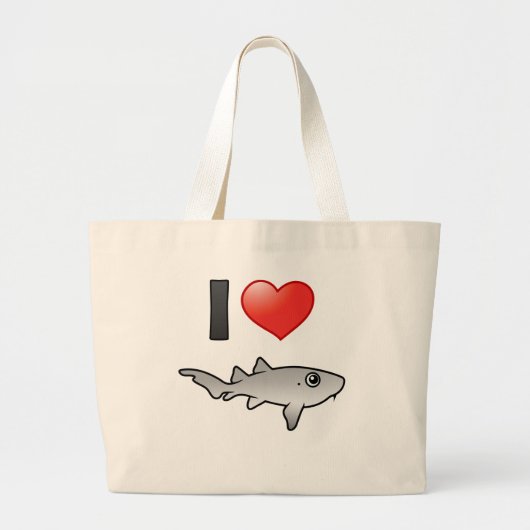 Ik hou van zuster Sharks Grote Tote Bag (Voorkant)
