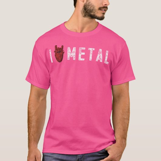 Ik hou van zwaar metaal t-shirt (Voorkant)