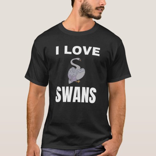 Ik hou van zwanen t-shirt (Voorkant)