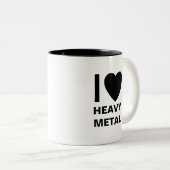 Ik hou van zware metalen Mok (Voorkant rechts)