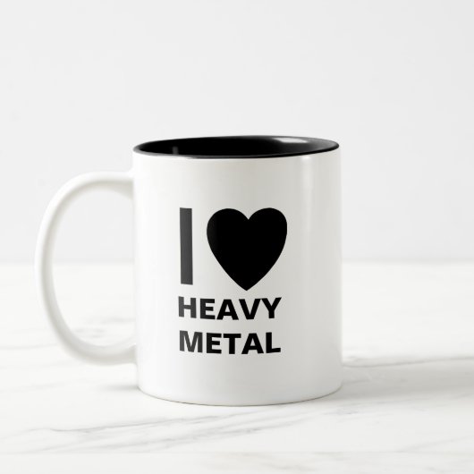 Ik hou van zware metalen Mok (Links)