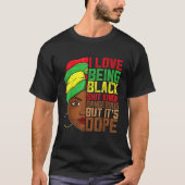 Ik hou van zwart Melanin Apparel Afrikaans Amerika T-shirt (Voorkant)