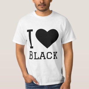 Ik hou van zwart t-shirt