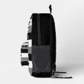 Ik hou van zwart wit en grijs kleur gestreept ontw bedrukte rugzak (Rechts)