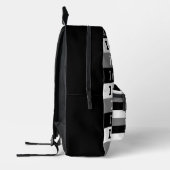 Ik hou van zwart wit en grijs kleur gestreept ontw bedrukte rugzak (Links)