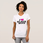 ik hou van zwarte jongens t-shirt (Voorkant volledig)