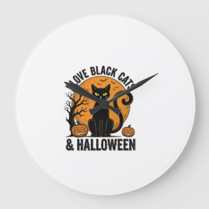 Ik hou van zwarte katten Halloween vintage shirt o Grote Klok