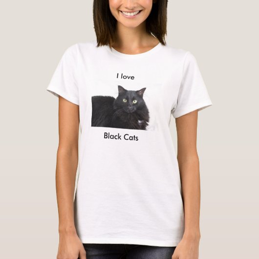 Ik hou van zwarte katten t-shirt (Voorkant)